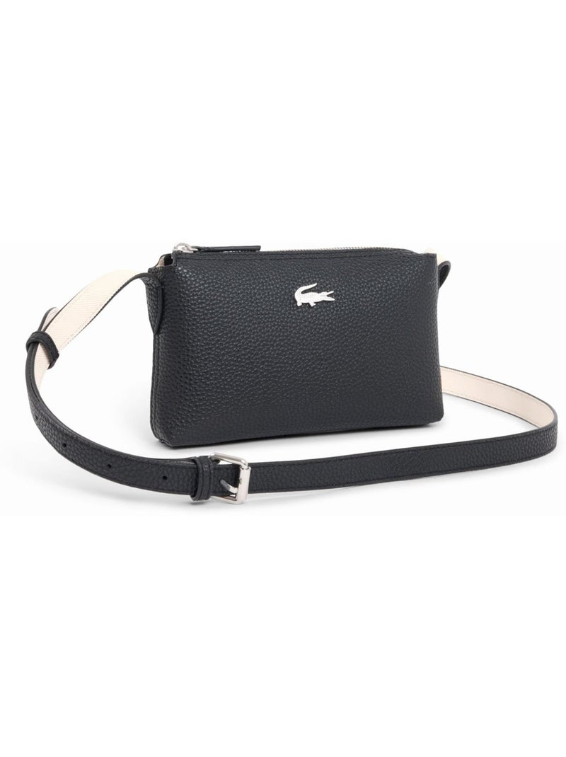 Sac bandouliere Lacoste Anna Noir Blanc - Kiabi