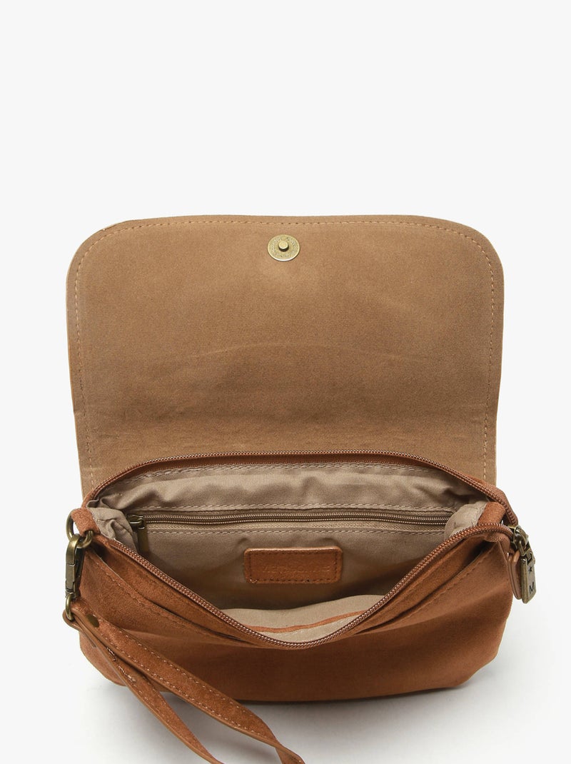 Sac Bandoulière Leopard Miniprix Toile Enduite Camel - Kiabi