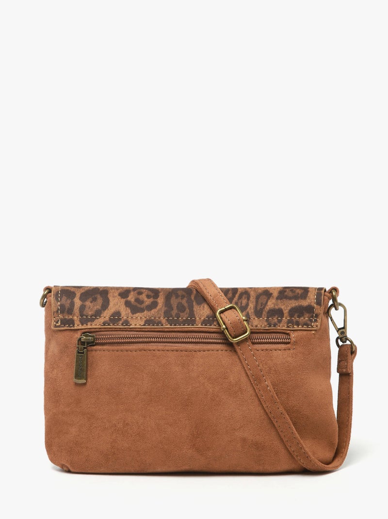 Sac Bandoulière Leopard Miniprix Toile Enduite Camel - Kiabi