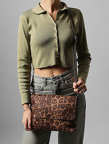 Sac Bandoulière Leopard Miniprix Toile Enduite
