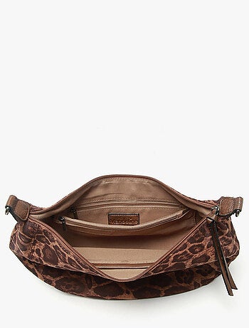Sac bandoulière leopardo mandoline toile enduite
