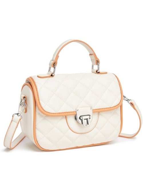 Sac bandoulière matelassé losanges double fermeture 21x15x9 cm - miss lulu - Kiabi Sac bandoulière matelassé losanges double fermeture 21x15x9 cm - miss lulu - Kiabi