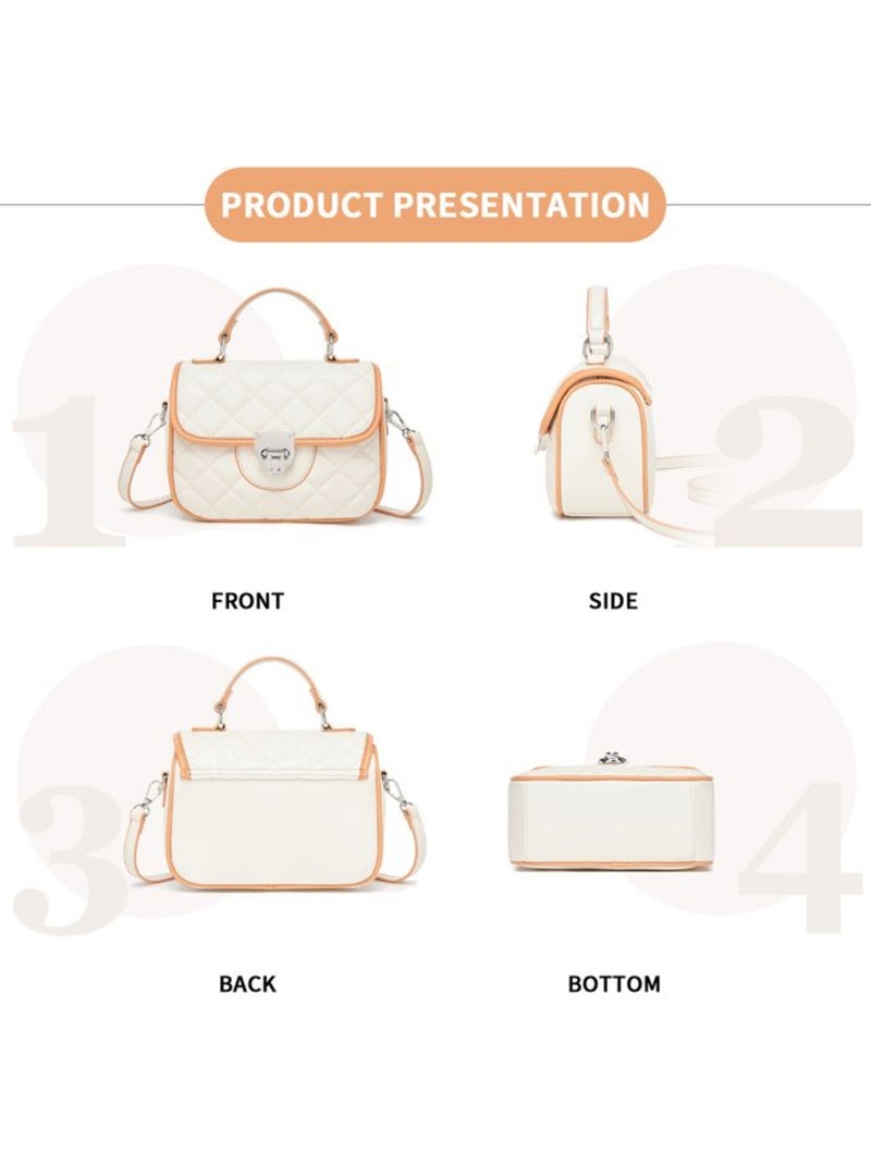 Sac bandoulière matelassé losanges double fermeture 21x15x9 cm - miss lulu Beige - Kiabi