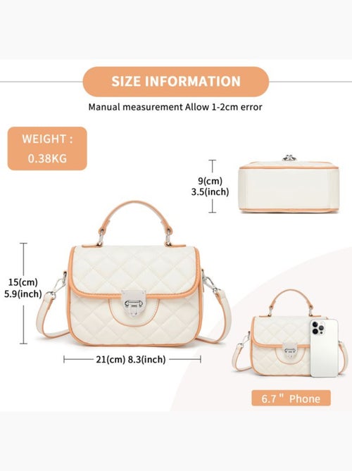 Sac bandoulière matelassé losanges double fermeture 21x15x9 cm - miss lulu - Kiabi Sac bandoulière matelassé losanges double fermeture 21x15x9 cm - miss lulu - Kiabi