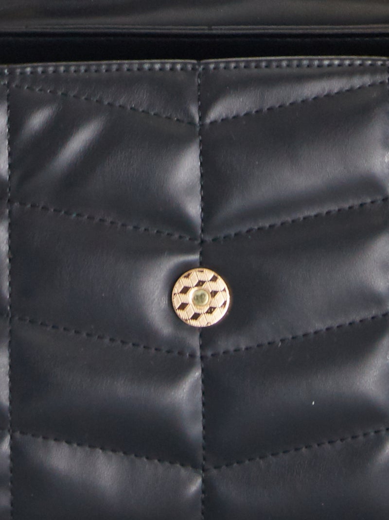 Sac bandoulière matelassé Noir - Kiabi