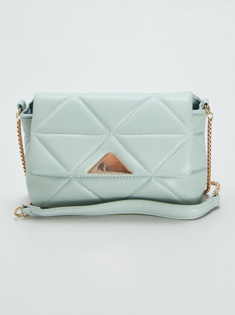 Sac bandoulière matelassé Vert - Kiabi