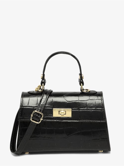 Sac bandoulière milano cuir de vachette - Kiabi