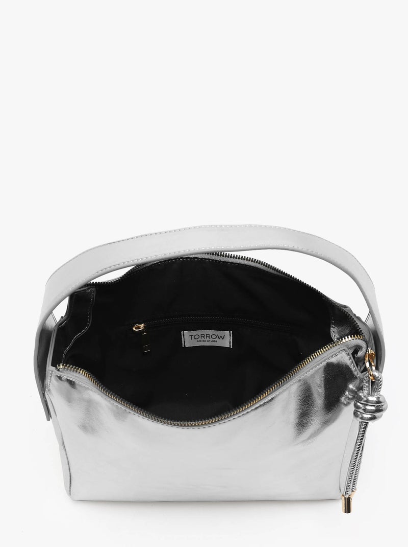 Sac Bandoulière Moon Torrow Toile Enduite Argent - Kiabi