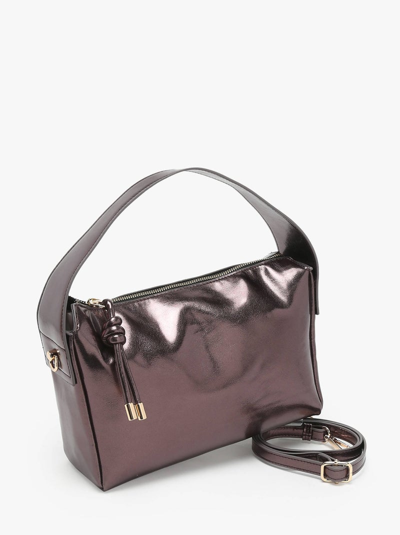 Sac Bandoulière Moon Torrow Toile Enduite Marron chocolat - Kiabi