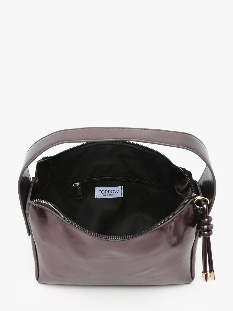 Sac Bandoulière Moon Torrow Toile Enduite Marron chocolat - Kiabi