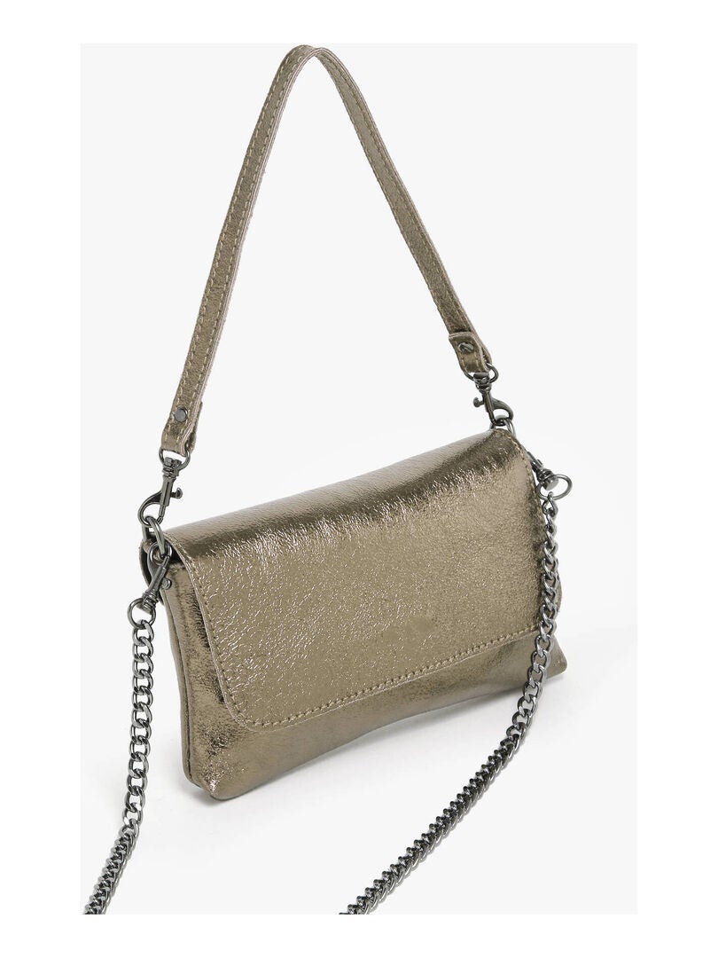 Sac Bandoulière Stella & Dot En Simili Cuir Bronze/or - Occasion