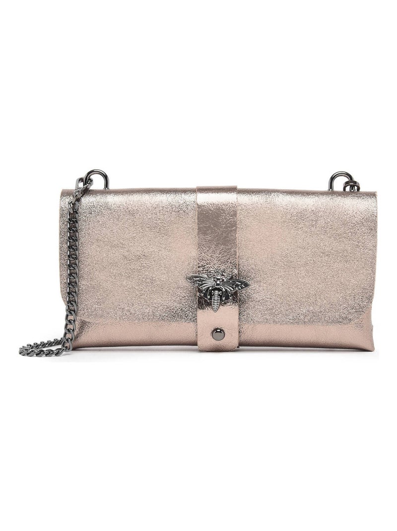 Sac Bandoulière Nine Cuir Milano Cuir De Vachette Bronze - Kiabi