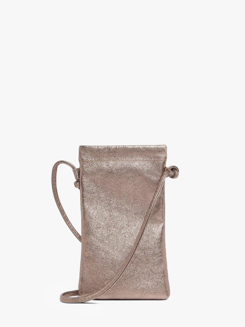 Sac bandoulière nine cuir milano cuir de vachette Bronze - Kiabi