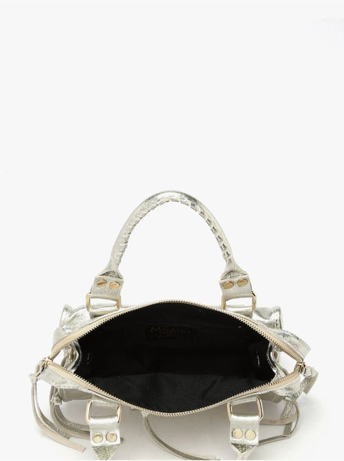 Sac bandoulière nine cuir milano cuir de vachette - Kiabi