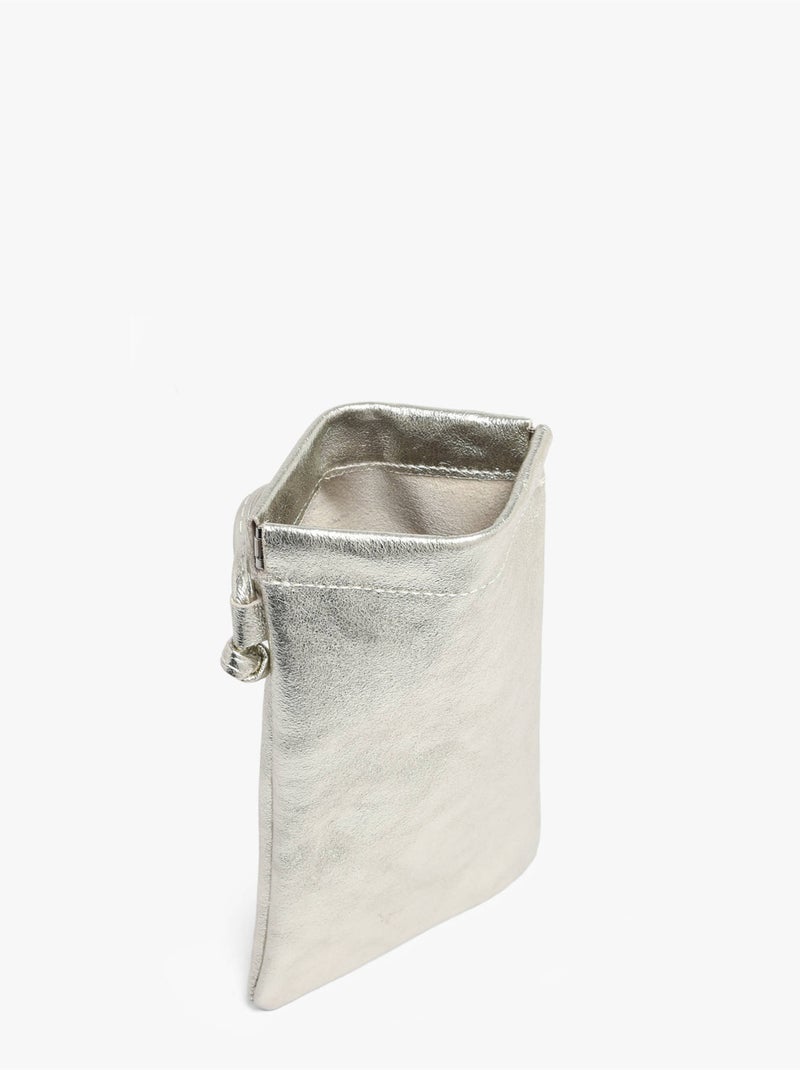 Sac bandoulière nine cuir milano cuir de vachette Gris Argenté Gris - Kiabi