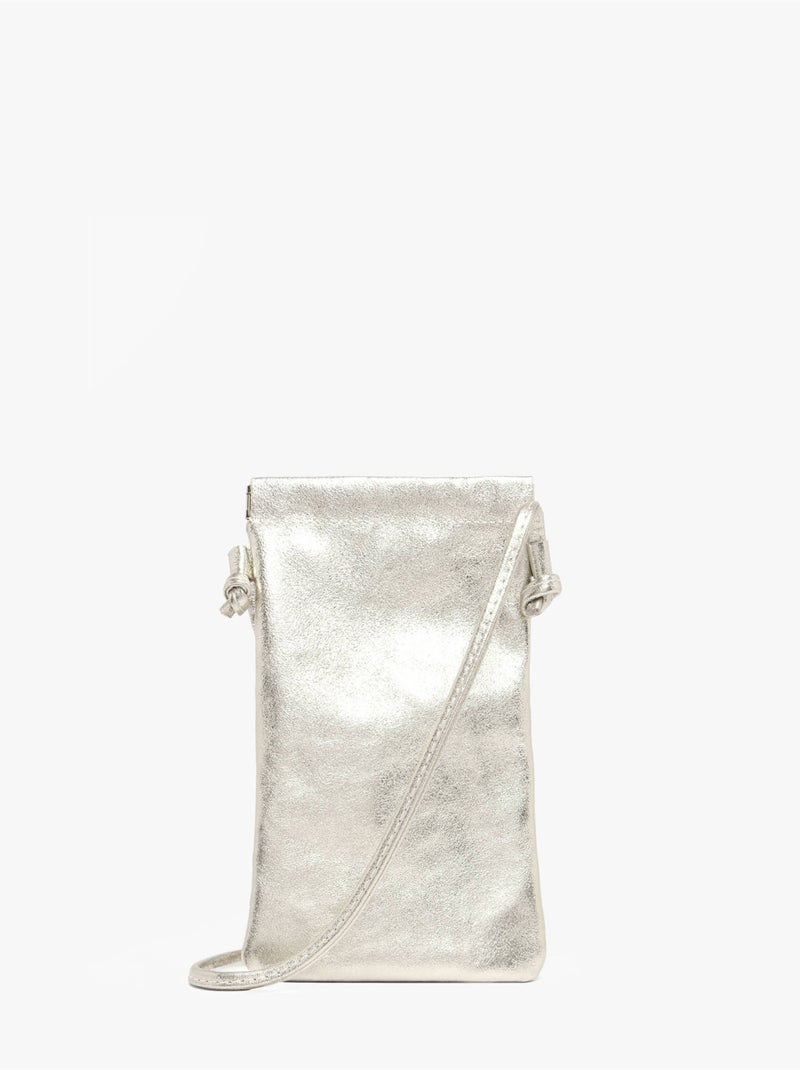 Sac bandoulière nine cuir milano cuir de vachette Gris Argenté Gris - Kiabi