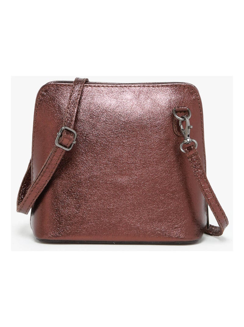 Sac Bandoulière Nine Cuir Milano Cuir De Vachette Marron tabac - Kiabi