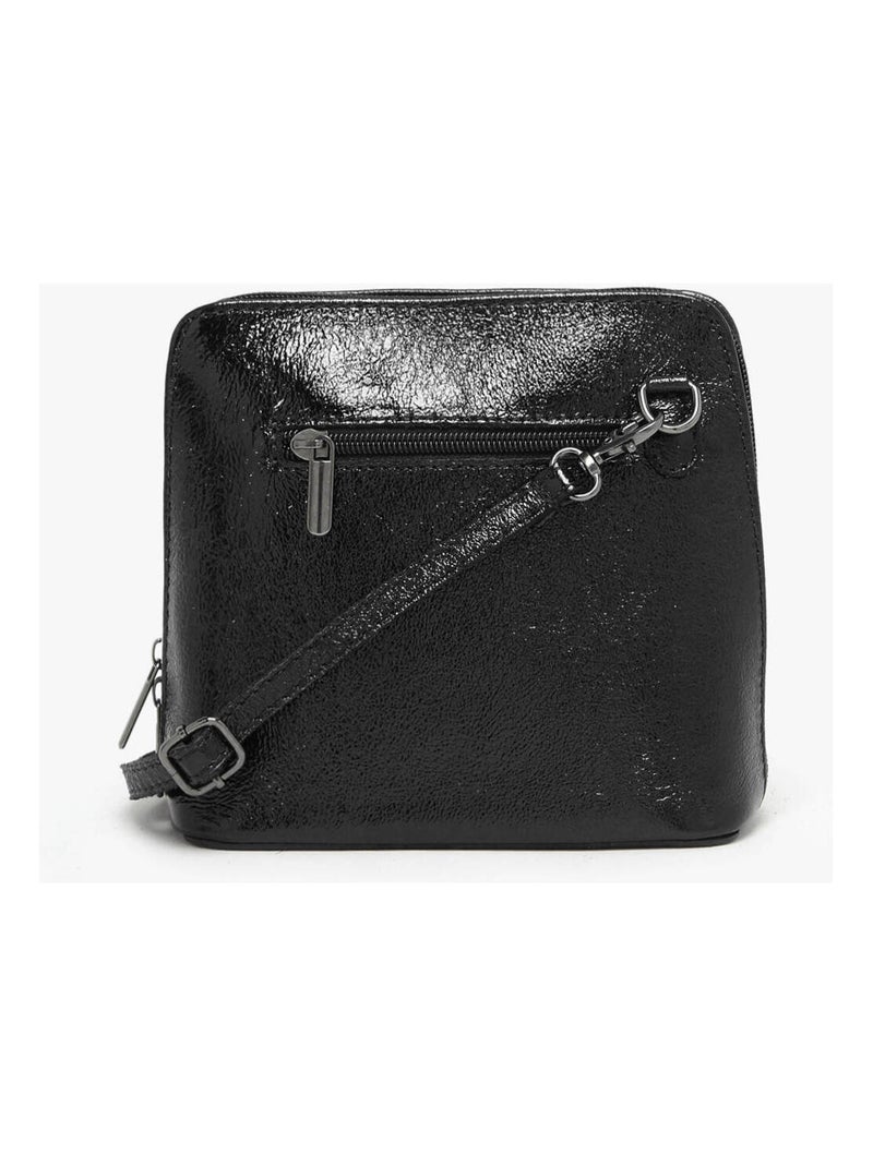Sac Bandoulière Nine Cuir Milano Cuir De Vachette Noir Noir - Kiabi