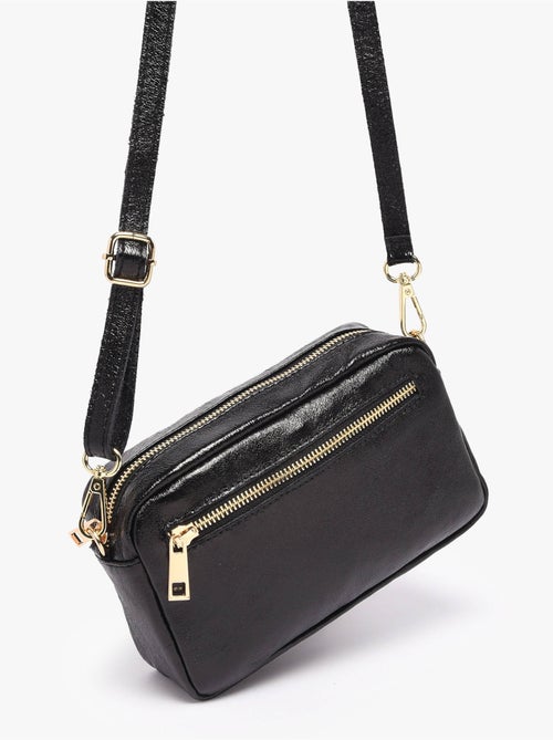 Sac bandoulière nine cuir milano cuir de vachette - Kiabi