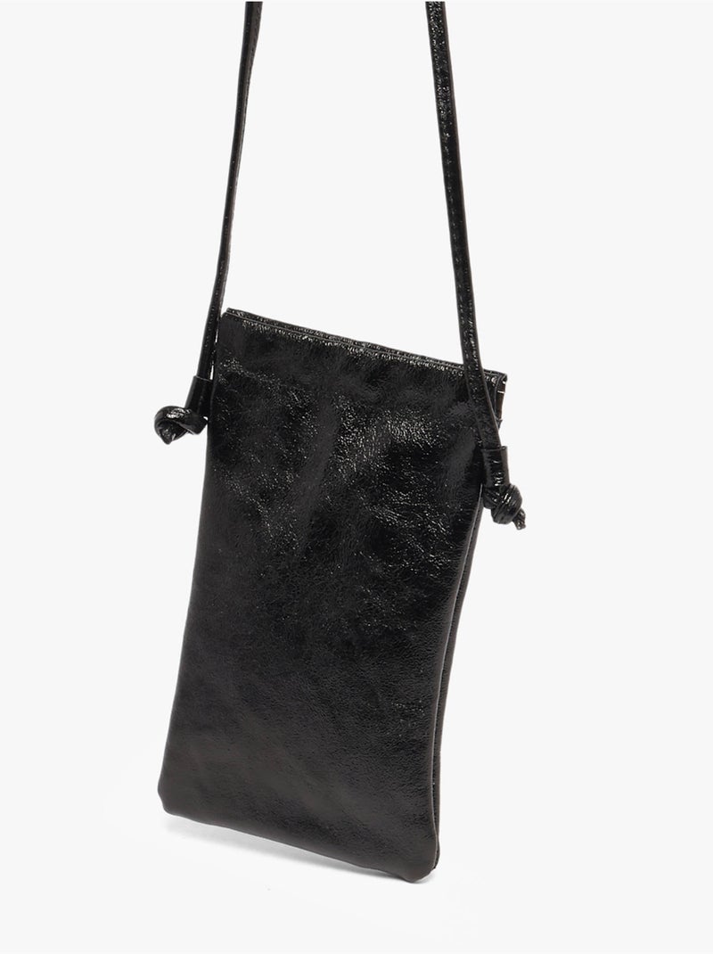 Sac bandoulière nine cuir milano cuir de vachette Noir Noir - Kiabi