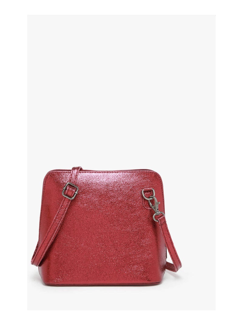 Sac Bandoulière Nine Cuir Milano Cuir De Vachette Rouge pourpre - Kiabi