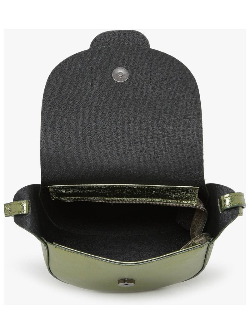 Sac Bandoulière Nine Cuir Milano Cuir De Vachette Vert pistache - Kiabi