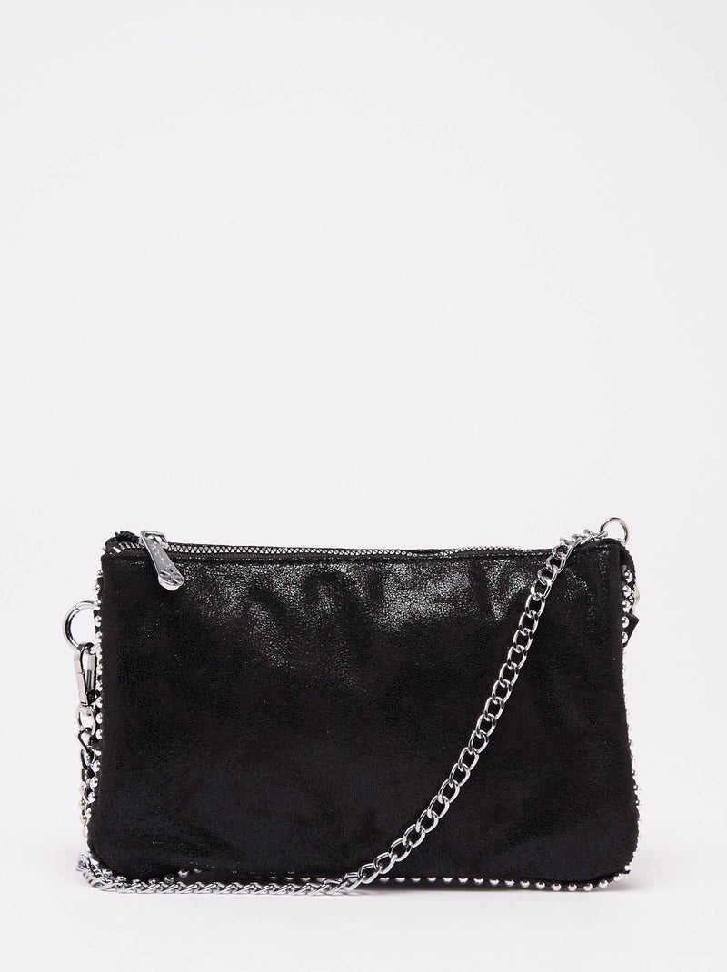 Sac bandoulière perle gallantry toile enduite Noir - Kiabi