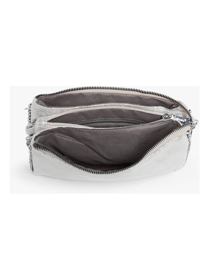 Sac Bandoulière Perle Miniprix Toile Enduite Blanc - Kiabi