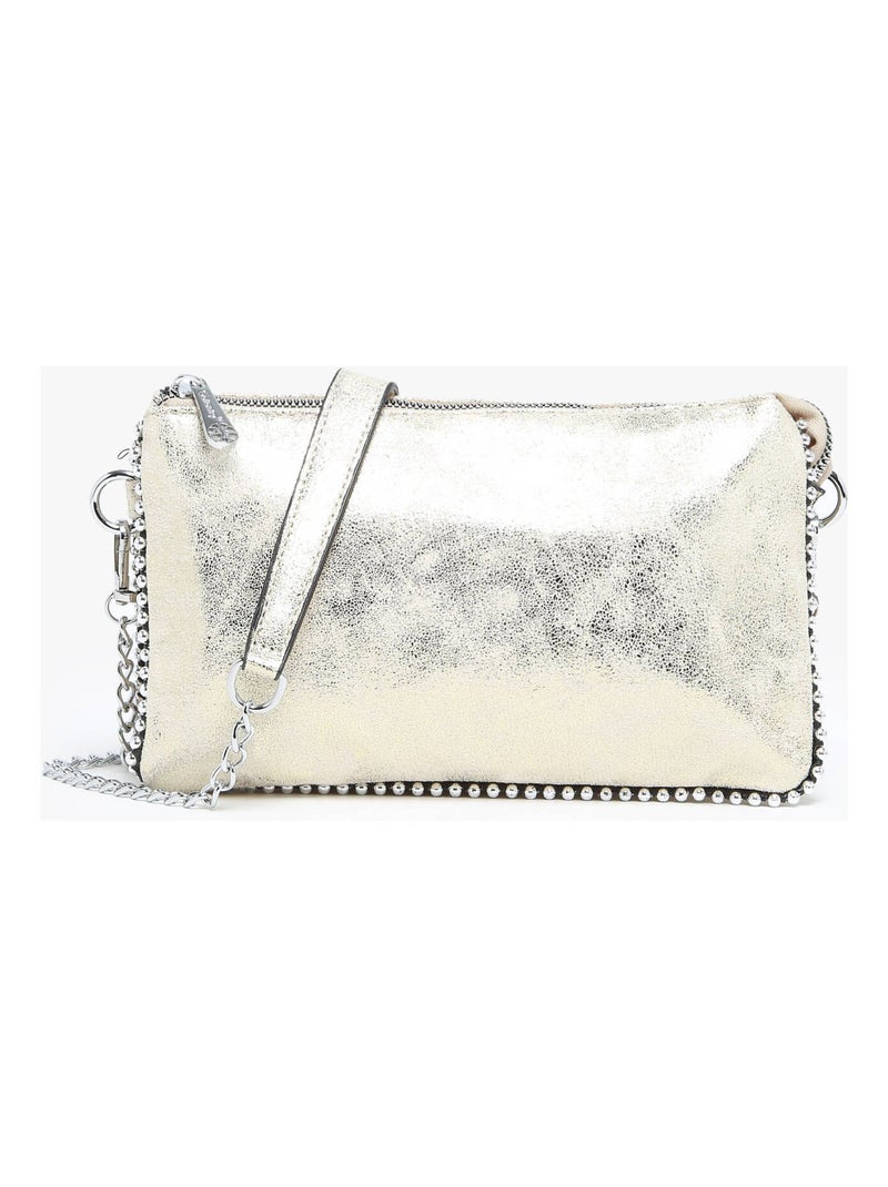 Sac Bandoulière Perle Miniprix Toile Enduite Gold - Kiabi