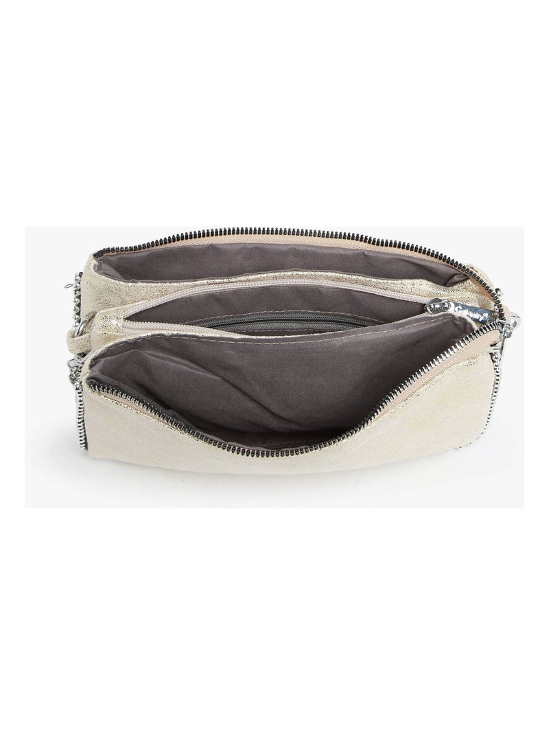 Sac Bandoulière Perle Miniprix Toile Enduite Gold - Kiabi