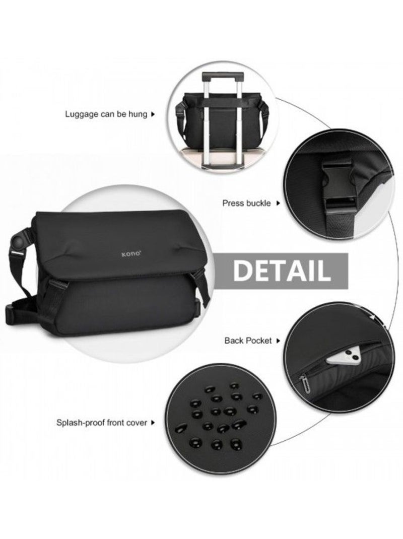Sac bandoulière polyester résistant à l'eau sangle réglable - kono Noir - Kiabi