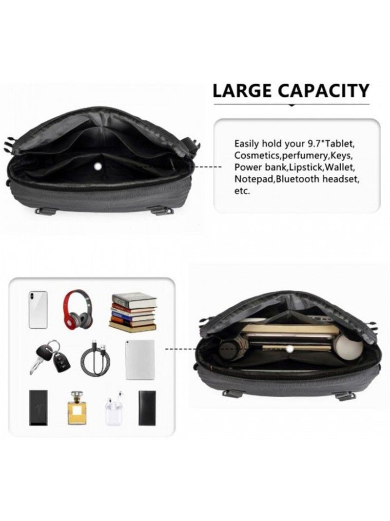 Sac bandoulière polyester résistant à l'eau sangle réglable - kono Noir - Kiabi