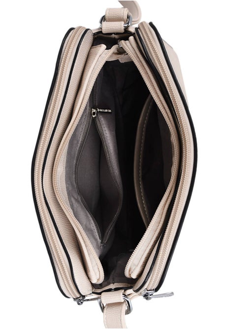 Sac Bandoulière Sable Miniprix Toile Enduite - Kiabi