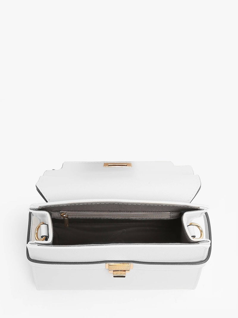 Sac Bandoulière Saffiano Miniprix Toile Enduite Blanc - Kiabi