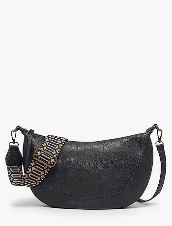 Sac bandoulière sangle mandoline toile enduite