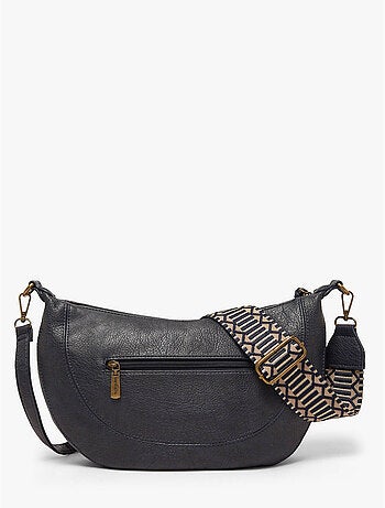 Sac bandoulière sangle mandoline toile enduite