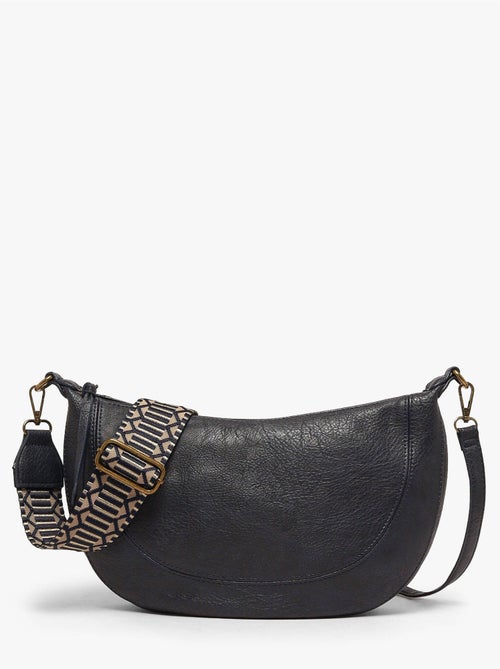 Sac bandoulière sangle mandoline toile enduite - Kiabi Sac bandoulière sangle mandoline toile enduite - Kiabi