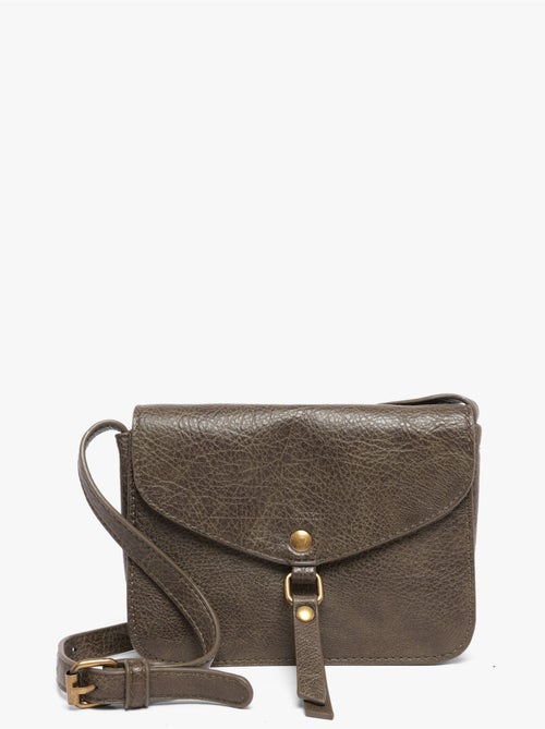 Sac bandoulière sangle mandoline toile enduite - Kiabi
