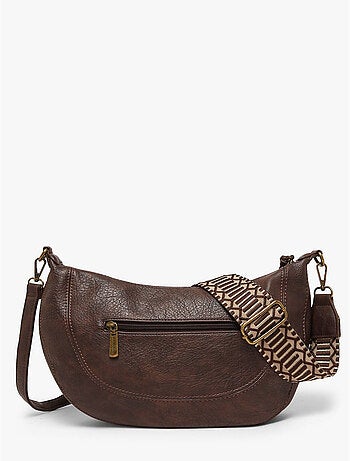 Sac bandoulière sangle mandoline toile enduite