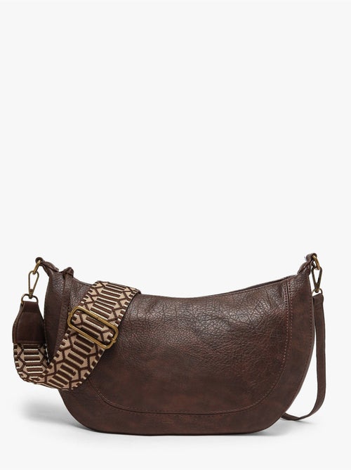 Sac bandoulière sangle mandoline toile enduite - Kiabi Sac bandoulière sangle mandoline toile enduite - Kiabi