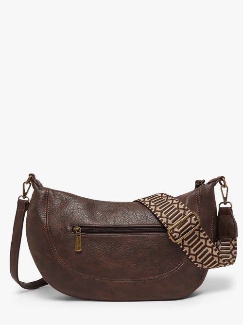 Sac bandoulière sangle mandoline toile enduite - Kiabi Sac bandoulière sangle mandoline toile enduite - Kiabi