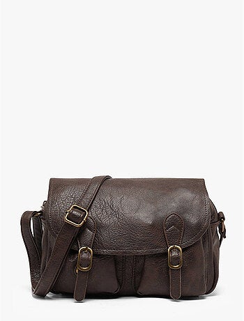 Sac bandoulière sangle mandoline toile enduite