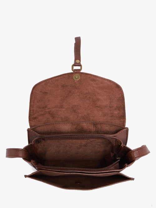 Sac bandoulière sangle mandoline toile enduite - Kiabi Sac bandoulière sangle mandoline toile enduite - Kiabi