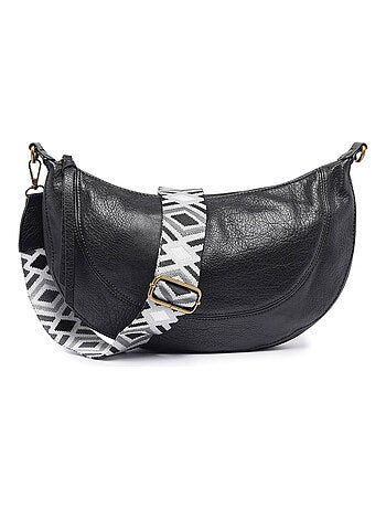 Sac bandoulière sangle mandoline toile enduite