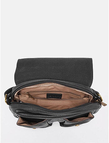 Sac bandoulière sangle mandoline toile enduite