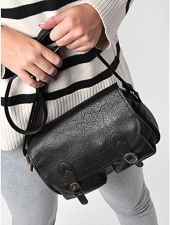 Sac bandoulière sangle mandoline toile enduite