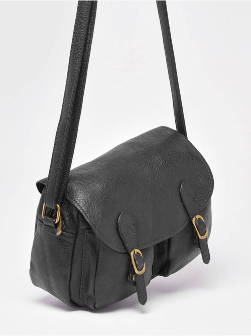 Sac bandoulière sangle mandoline toile enduite - Kiabi