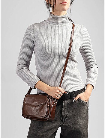 Sac bandoulière shiny sauvage cuir milano cuir de vachette