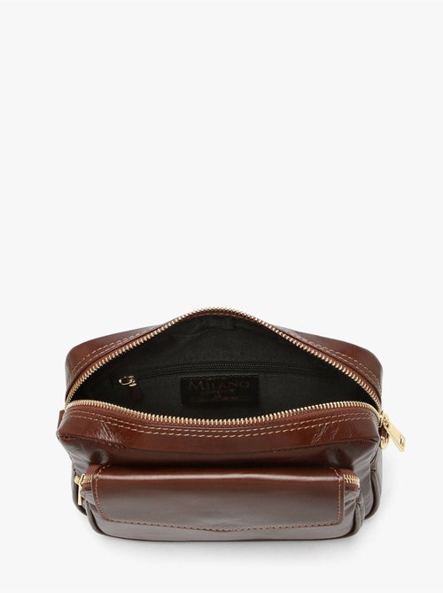 Sac bandoulière shiny sauvage cuir milano cuir de vachette - Kiabi Sac bandoulière shiny sauvage cuir milano cuir de vachette - Kiabi