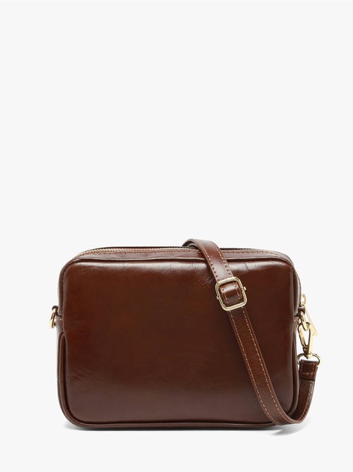 Sac bandoulière shiny sauvage cuir milano cuir de vachette - Kiabi Sac bandoulière shiny sauvage cuir milano cuir de vachette - Kiabi